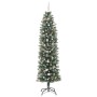 Árbol Navideño Artificial Delgado con 300 LED Verde 240 cm