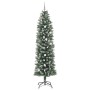 Árbol Navideño Artificial Delgado con 300 LED Verde 240 cm