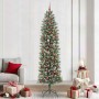 Árbol Navideño Artificial Delgado con 300 LED verde y 240 cm