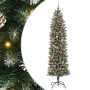 Árbol Navideño Artificial Delgado con 300 LED verde y 240 cm