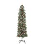 Árbol Navideño Artificial Delgado con 300 LED verde y 240 cm