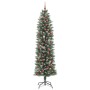 Árbol Navideño Artificial Delgado con 300 LED verde y 240 cm