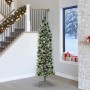 Árbol Navideño Artificial Delgado con 300 LED verde y 240 cm