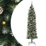 Árbol Navideño Artificial Delgado con 300 LED verde y 240 cm