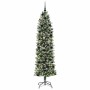 Árbol Navideño Artificial Delgado con 300 LED verde y 240 cm