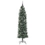Árbol Navideño Artificial Delgado con 300 LED verde y 240 cm
