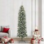 Árbol Navideño Artificial Delgado con 300 LED verde y 240 cm