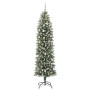Árbol Navideño Artificial Delgado con 300 LED verde y 240 cm