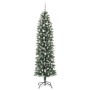 Árbol Navideño Artificial Delgado con 300 LED verde y 240 cm