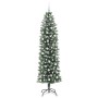 Árbol Navideño Artificial Delgado con 300 LED verde y 240 cm