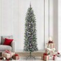 Árbol Navideño Artificial Delgado con 300 LED verde y 240 cm
