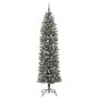 Árbol Navideño Artificial Delgado con 300 LED verde y 240 cm