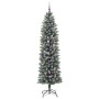 Árbol Navideño Artificial Delgado con 300 LED verde y 240 cm