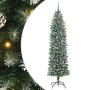 Árbol Navideño Artificial Delgado con 300 LED verde y 240 cm