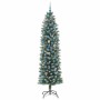 Árbol Navideño Artificial Delgado con 300 LED verde y 240 cm