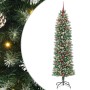 Árbol Navideño Artificial Delgado con 300 LED verde y 240 cm