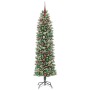 Árbol Navideño Artificial Delgado con 300 LED verde y 240 cm