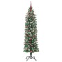 Árbol Navideño Artificial Delgado con 300 LED verde y 240 cm