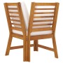 Garden furniture 3 pcs solid acacia wood cream cushions by vidaXL, Modular outdoor sofas - Ref: Foro24-311834, Price: 270,73 ...