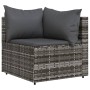 Sofá de esquina de jardín con cojines ratán sintético gris de vidaXL, Sofás de exterior - Ref: Foro24-319761, Precio: 76,94 €...