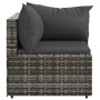 Sofá de esquina de jardín con cojines ratán sintético gris de vidaXL, Sofás de exterior - Ref: Foro24-319761, Precio: 76,94 €...