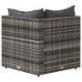 Sofá de esquina de jardín con cojines ratán sintético gris de vidaXL, Sofás de exterior - Ref: Foro24-319761, Precio: 76,94 €...
