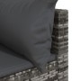 Sofá de esquina de jardín con cojines ratán sintético gris de vidaXL, Sofás de exterior - Ref: Foro24-319761, Precio: 76,94 €...