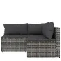3-piece garden furniture set and gray synthetic rattan cushions by vidaXL, Outdoor sofas - Ref: Foro24-319764, Price: 234,12 ...