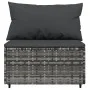 3-piece garden furniture set and gray synthetic rattan cushions by vidaXL, Outdoor sofas - Ref: Foro24-319764, Price: 234,12 ...