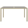 Set de comedor de jardín 5 pzas ratán sintético vidrio beige