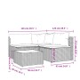 4-piece garden furniture set and gray synthetic rattan cushions by vidaXL, Outdoor sofas - Ref: Foro24-319765, Price: 321,55 ...