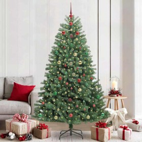 Árbol de Navidad artificial con ramas articuladas Verde 210 cm