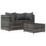 3-teiliges Gartenmöbel-Set und graue synthetische Rattankissen von vidaXL, Outdoor-Sofas - Ref: Foro24-319763, Preis: 190,91 ...