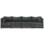 4-teiliges Gartenmöbel-Set und graue synthetische Rattankissen von vidaXL, Outdoor-Sofas - Ref: Foro24-319768, Preis: 277,59 ...