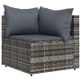 3-piece garden furniture set and gray synthetic rattan cushions by vidaXL, Outdoor sofas - Ref: Foro24-319766, Price: 206,39 ...