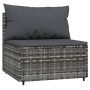 Set de muebles de jardín 3 pzas y cojines ratán sintético gris de vidaXL, Sofás de exterior - Ref: Foro24-319766, Precio: 195...
