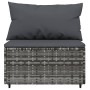 Set de muebles de jardín 3 pzas y cojines ratán sintético gris de vidaXL, Sofás de exterior - Ref: Foro24-319766, Precio: 195...