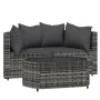 3-teiliges Gartenmöbel-Set und graue synthetische Rattankissen von vidaXL, Outdoor-Sofas - Ref: Foro24-319775, Preis: 192,45 ...