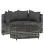 Set de muebles de jardín 3 pzas y cojines ratán sintético gris de vidaXL, Sofás de exterior - Ref: Foro24-319775, Precio: 193...