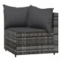 3-teiliges Gartenmöbel-Set und graue synthetische Rattankissen von vidaXL, Outdoor-Sofas - Ref: Foro24-319775, Preis: 192,45 ...