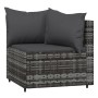Set de muebles de jardín 3 pzas y cojines ratán sintético gris de vidaXL, Sofás de exterior - Ref: Foro24-319775, Precio: 193...