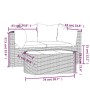 3-teiliges Gartenmöbel-Set und graue synthetische Rattankissen von vidaXL, Outdoor-Sofas - Ref: Foro24-319775, Preis: 193,78 ...