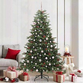Árbol de Navidad artificial Verde 210 cm PVC, Metal y Plástico