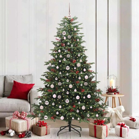 Árbol de Navidad artificial Verde 210 cm PVC, Metal y Plástico