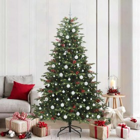 Árbol de Navidad artificial Verde 210 cm PVC, Metal y Plástico