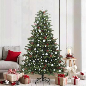 Árbol de Navidad artificial Verde 210 cm PVC, Metal y Plástico