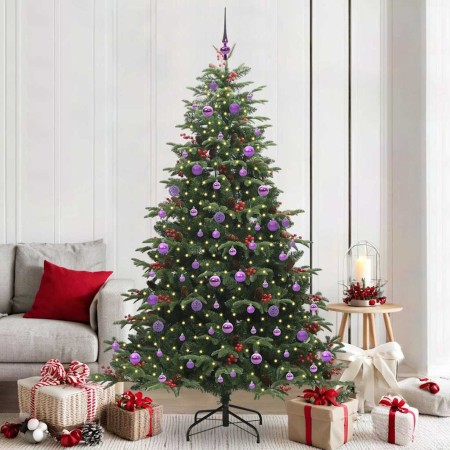 Árbol de Navidad artificial Verde 210 cm PVC, Metal y Plástico