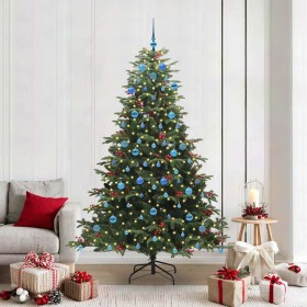 Árbol de Navidad artificial Verde 210 cm PVC, Metal y Plástico