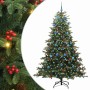 Árbol de Navidad artificial Verde 210 cm PVC, Metal y Plástico