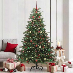 Árbol de Navidad artificial Verde 210 cm PVC, Metal y Plástico